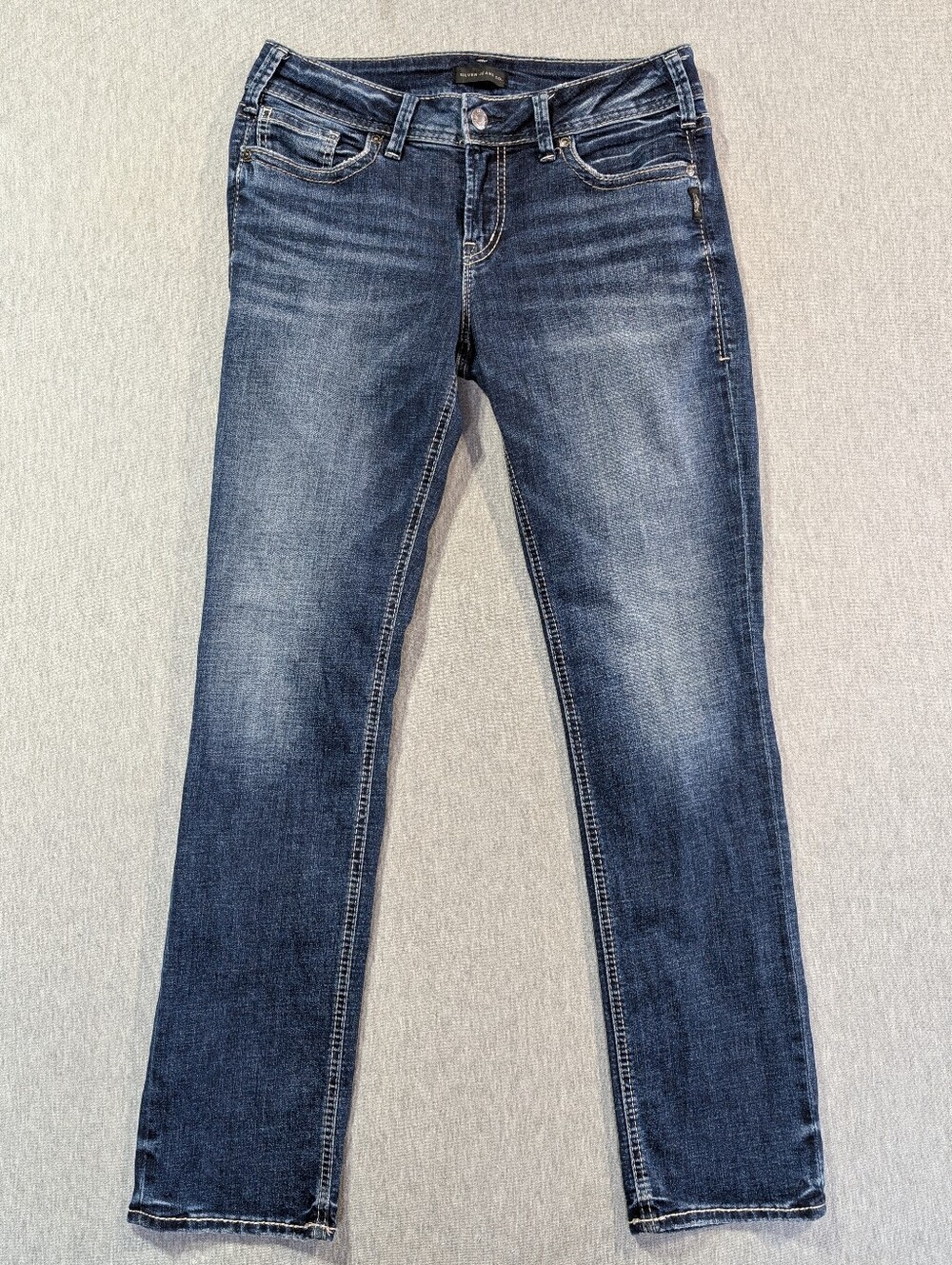 Silver Jeans Elyse Straight Women's 29 X 32 Faded Blue